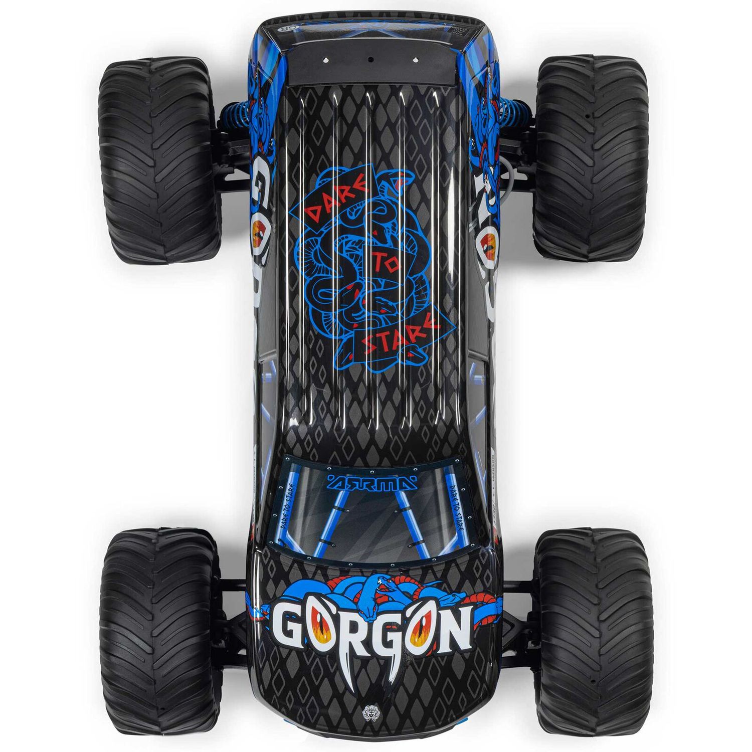 1/10 GORGON 2WD RTR Brushed Monster Truck (Battery &amp; Charger Included), Blue