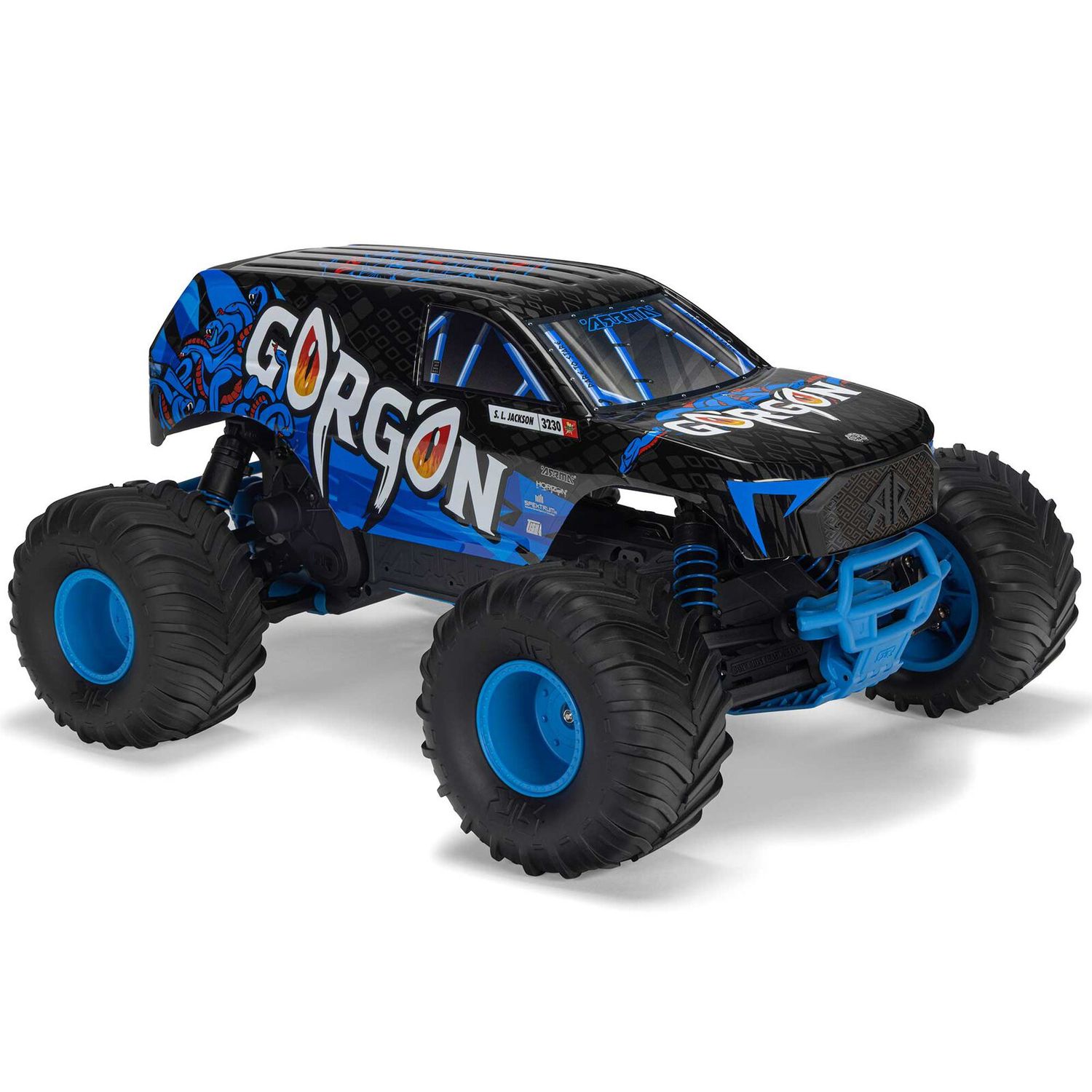 1/10 GORGON 2WD RTR Brushed Monster Truck (Battery &amp; Charger Included), Blue