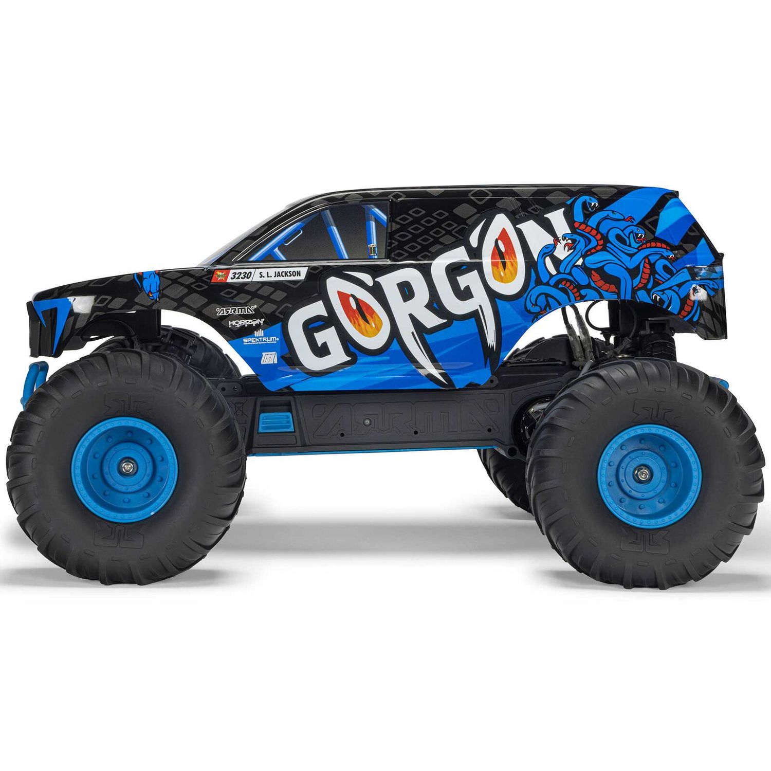 1/10 GORGON 2WD RTR Brushed Monster Truck (Battery &amp; Charger Included), Blue