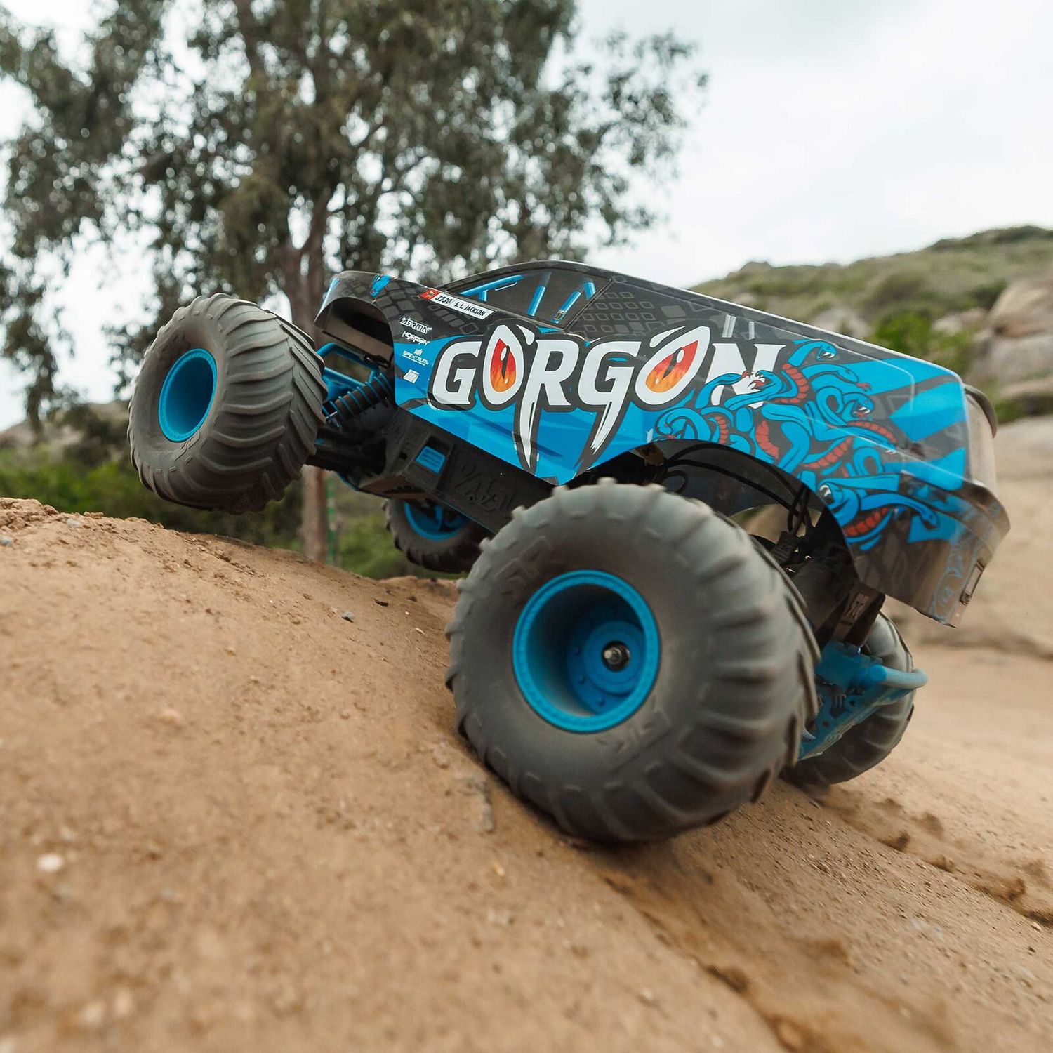 1/10 GORGON 2WD RTR Brushed Monster Truck (Battery &amp; Charger Included), Blue