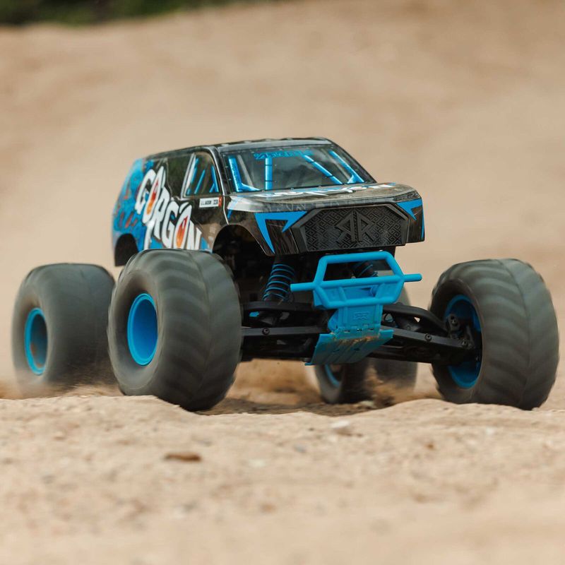1/10 GORGON 2WD RTR Brushed Monster Truck (Battery &amp; Charger Included), Blue
