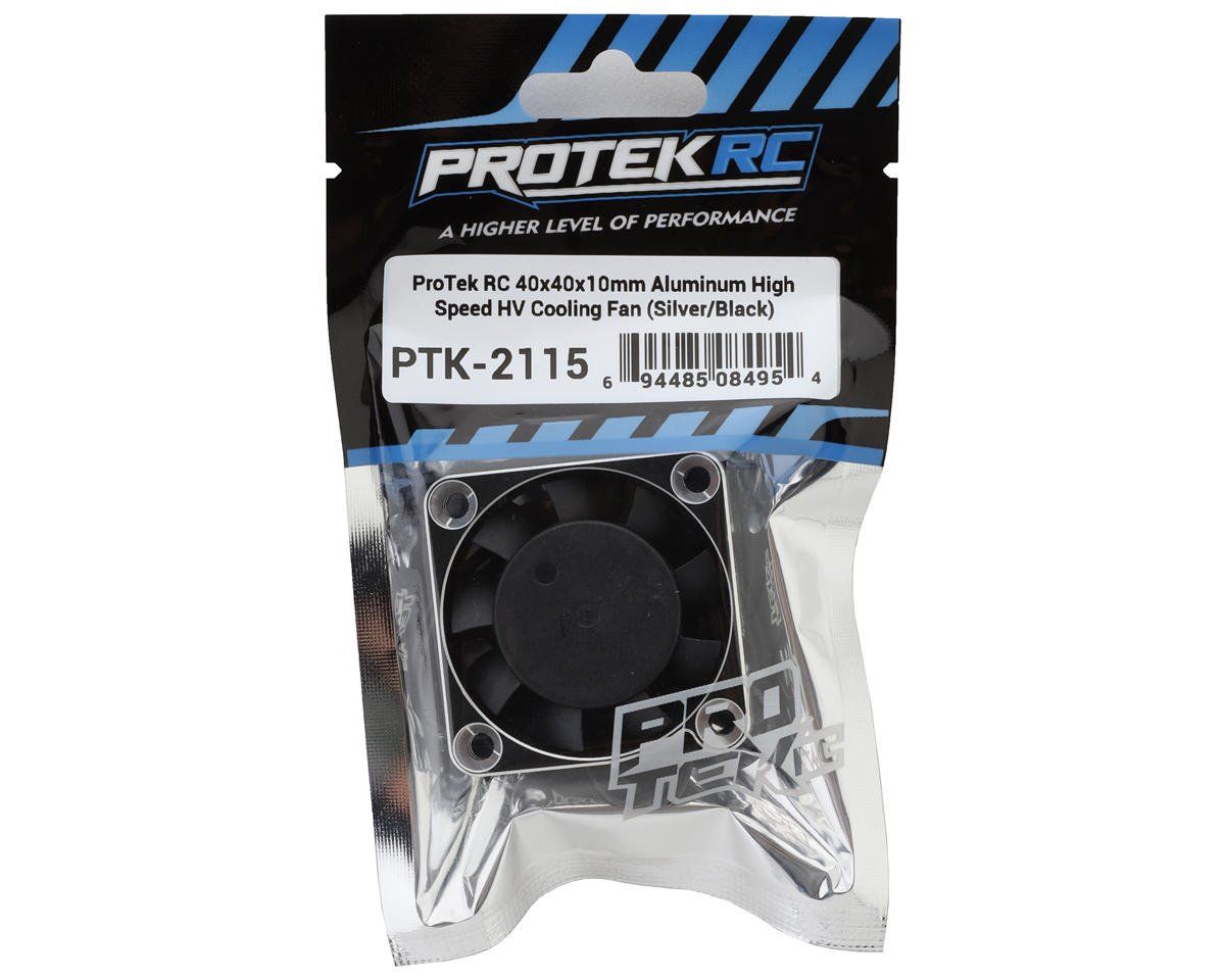 ProTek RC 40x40x10mm Aluminum High Speed HV Cooling Fan (Silver/Black)