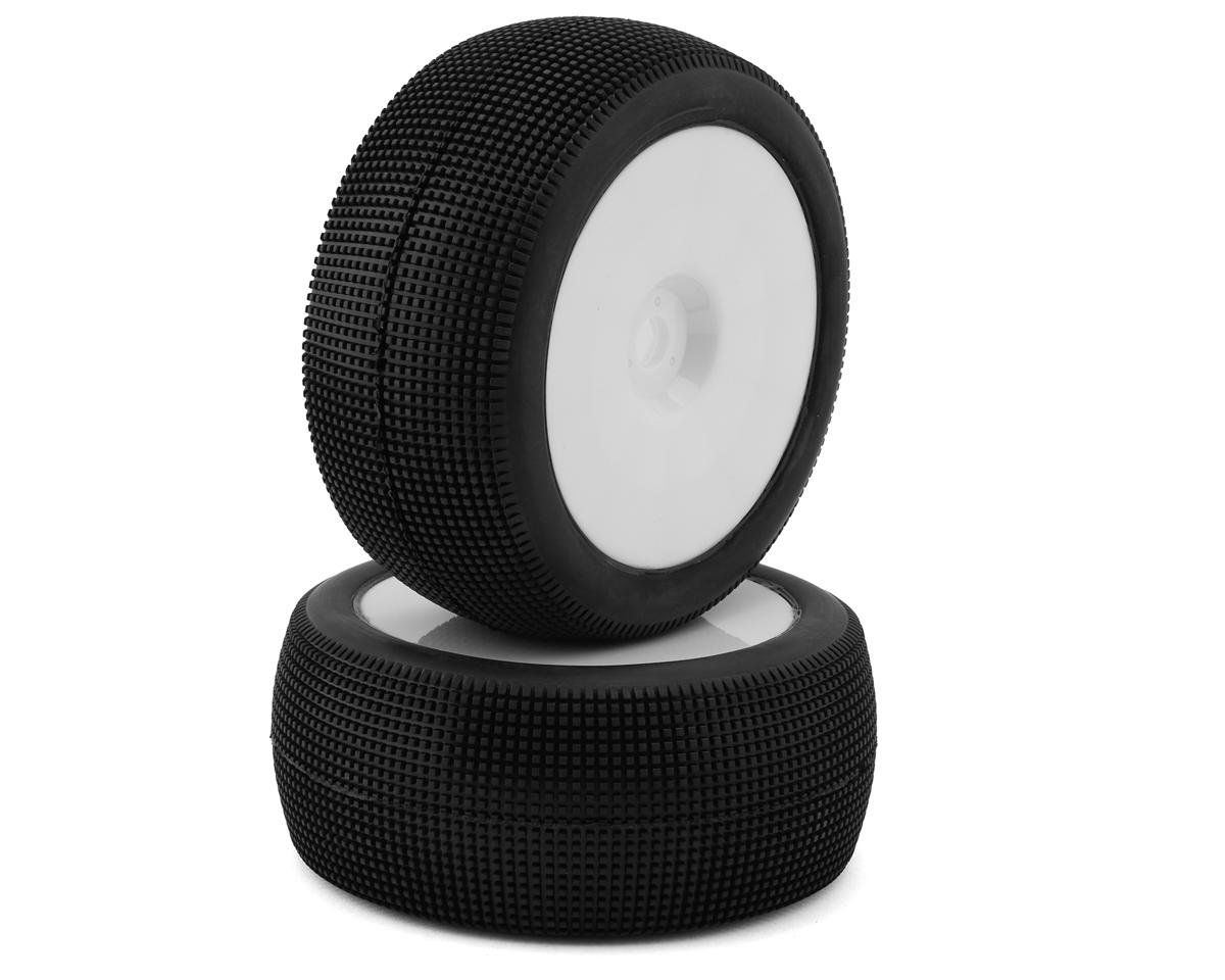 Raw Speed RC Mach One 1/8 Truggy Pre-Mounted Tires (White) (2) (Super Soft - Long Wear)