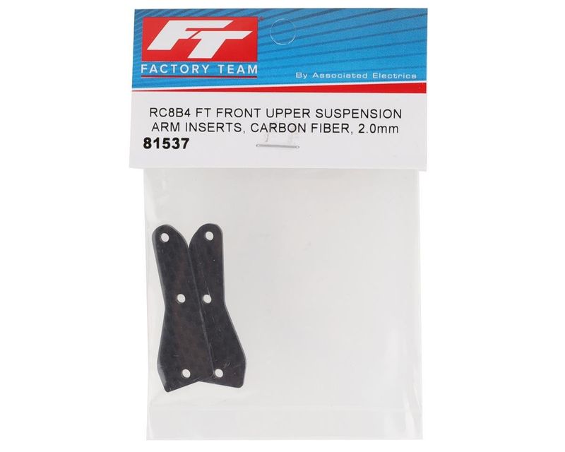 Team Associated RC8B4/RC8B4e Factory Team Carbon Front Upper Arm Inserts (2) (2.0mm)