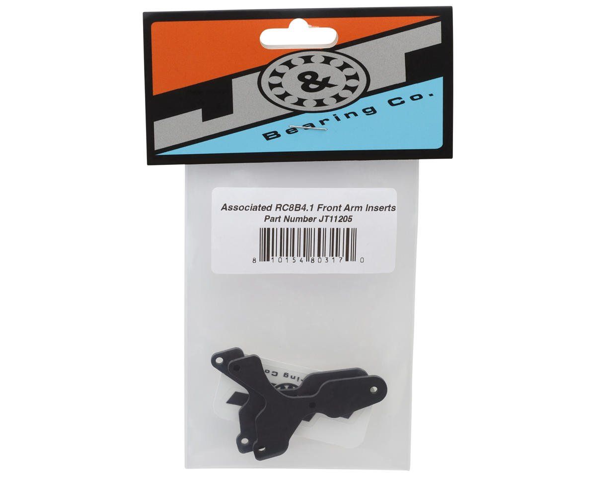 J&amp;T Bearing Co. Associated RC8B4.1 Carbon Front Arm Inserts (2)