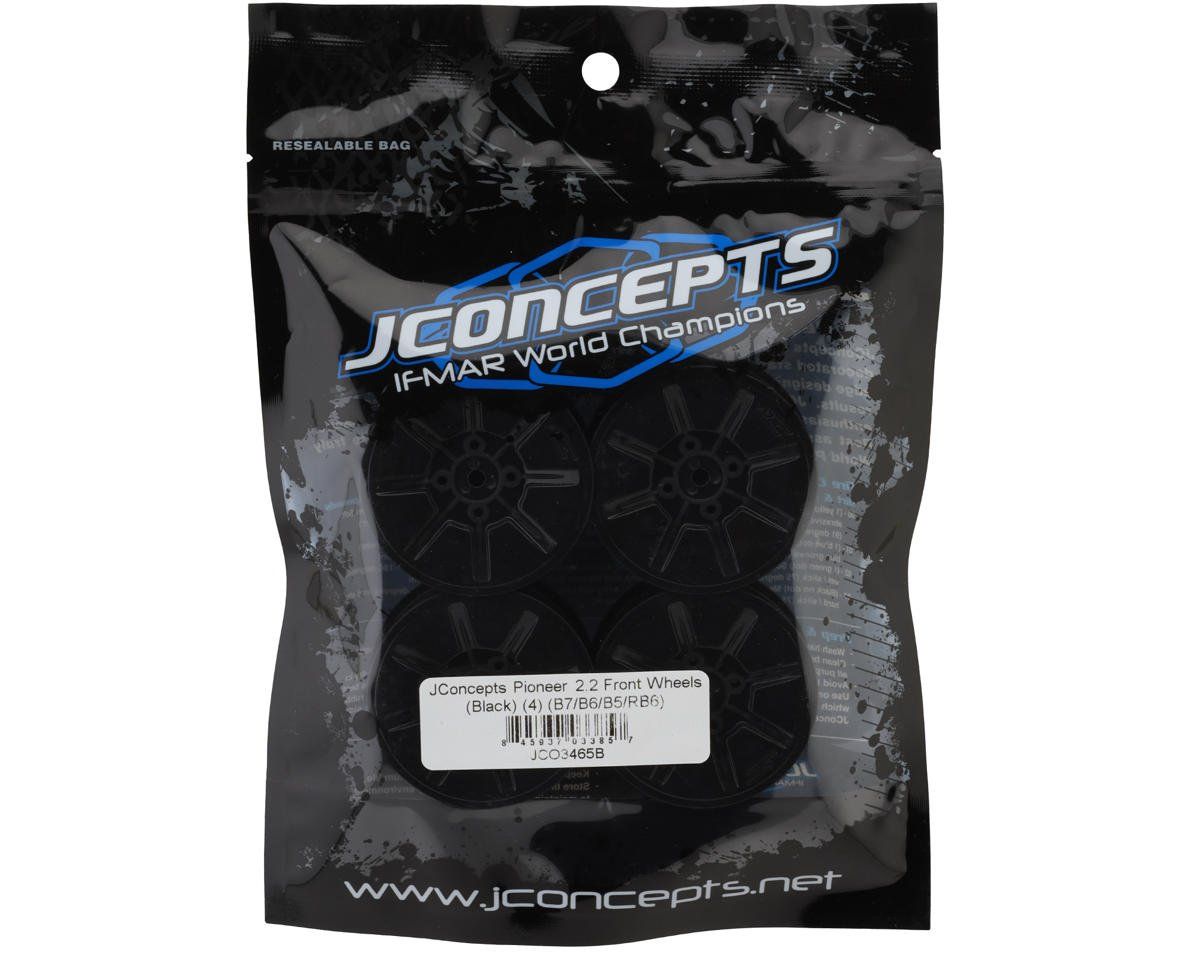 JConcepts Pioneer 2.2 2WD Front Buggy Wheels (Black) (4) w/12mm Hex