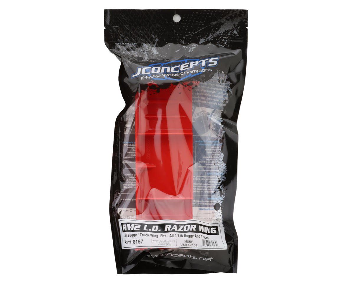 JConcepts RM2 1/8th Razor L.D. Buggy/Truck Wing (Red)