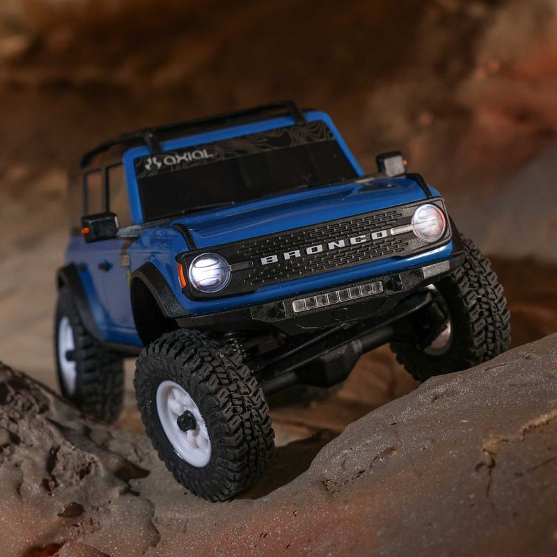 1/30 SCX30 Ford Bronco 4X4 RTR Brushed Rock Crawler (Battery &amp; Charger Included), Blue