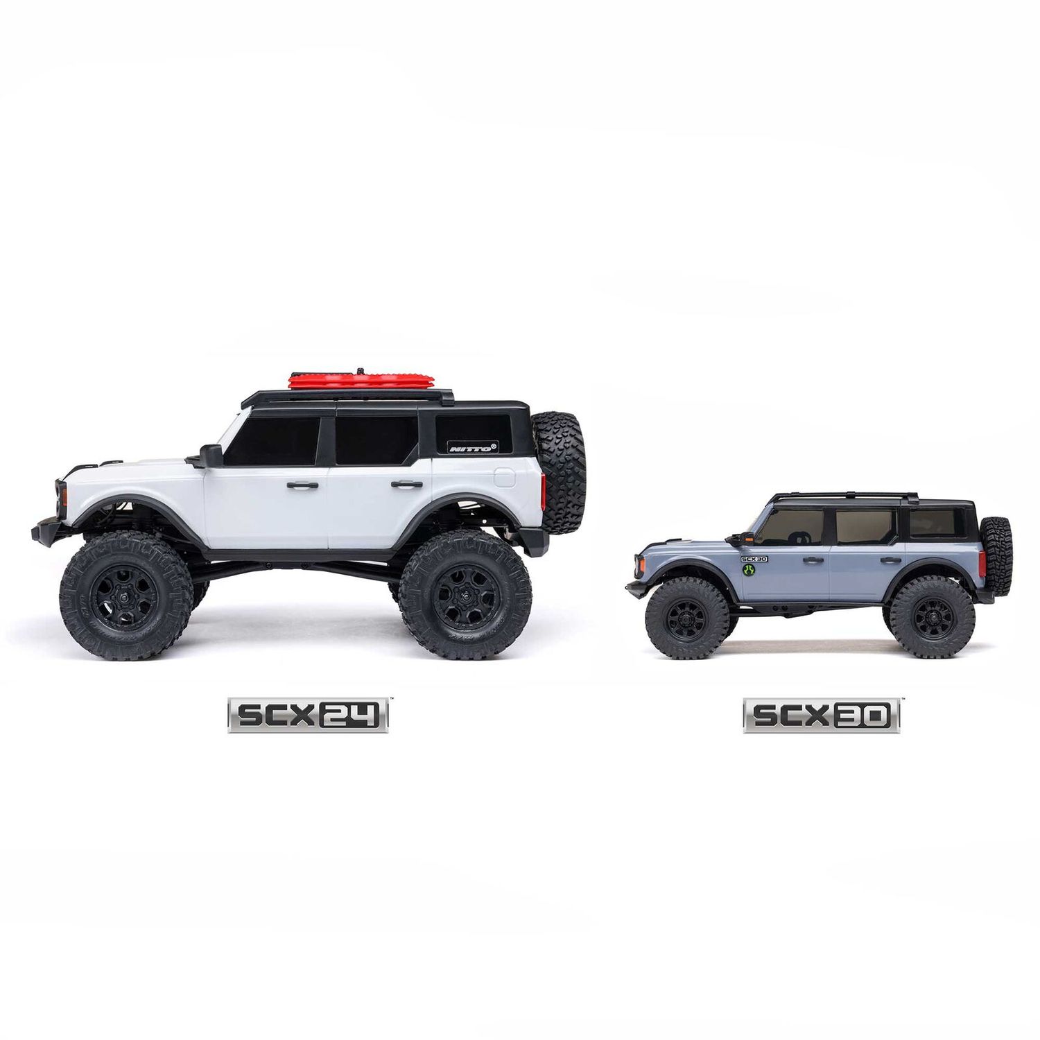 1/30 SCX30 Ford Bronco 4X4 RTR Brushed Rock Crawler (Battery &amp; Charger Included), Gray