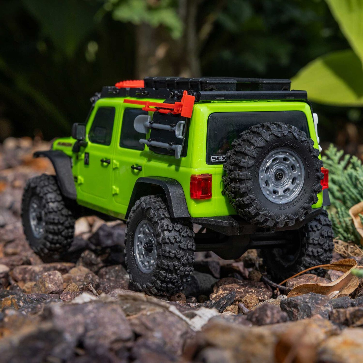 1/30 SCX30 Jeep Wrangler JLU 4X4 RTR Brushed Rock Crawler (Battery &amp; Charger Included), Green
