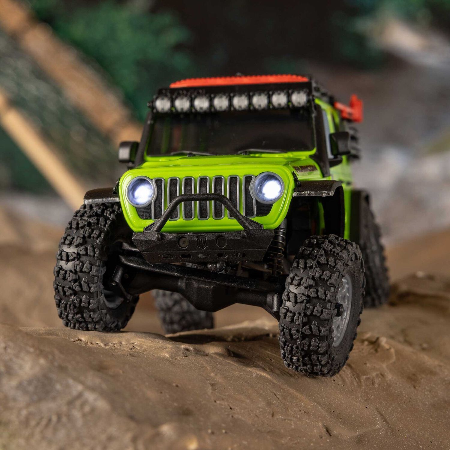 1/30 SCX30 Jeep Wrangler JLU 4X4 RTR Brushed Rock Crawler (Battery &amp; Charger Included), Green