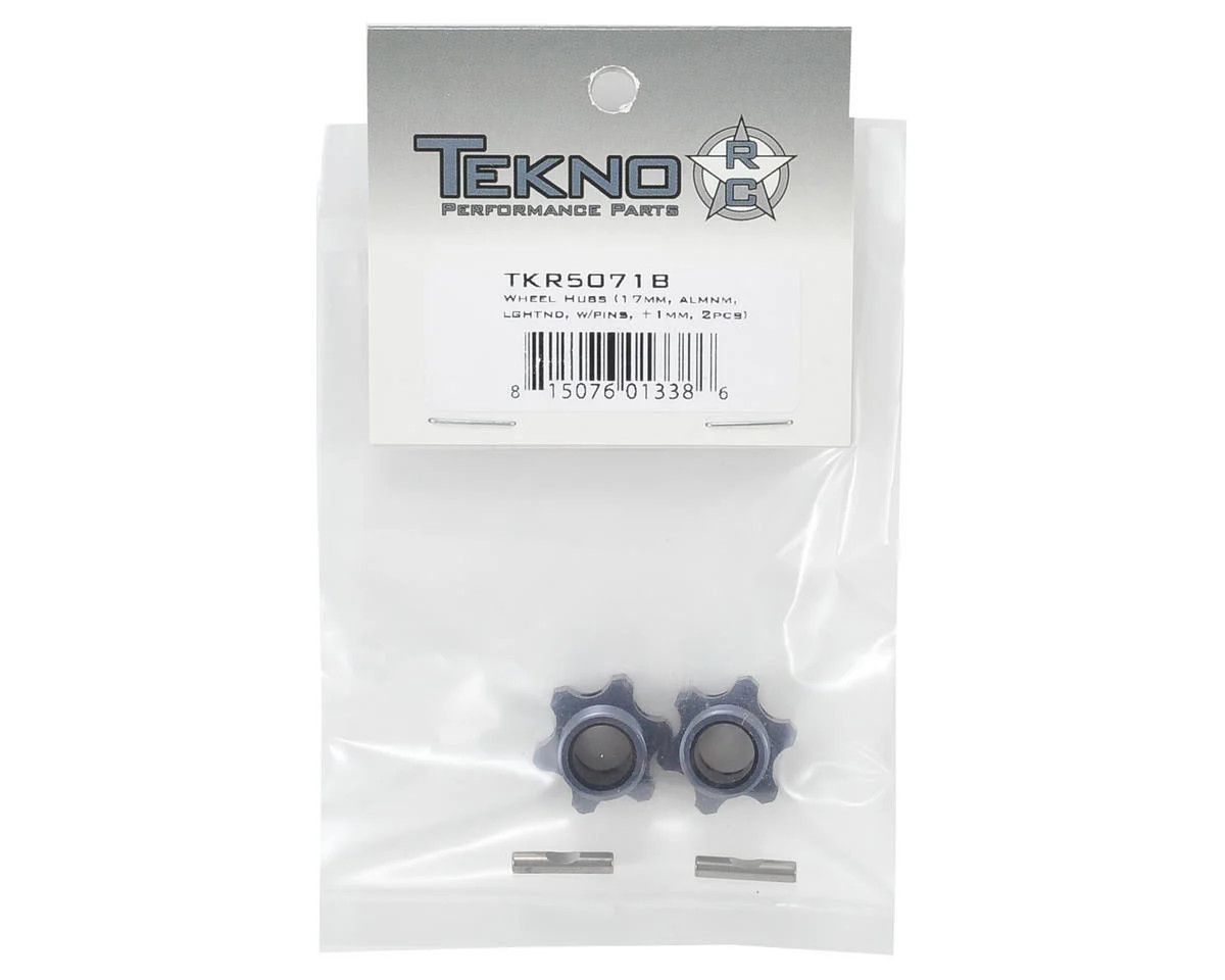 Tekno RC Aluminum 17mm Lightened Hex Wheel Hub Set (Gun Metal) (2) (+1mm Offset)