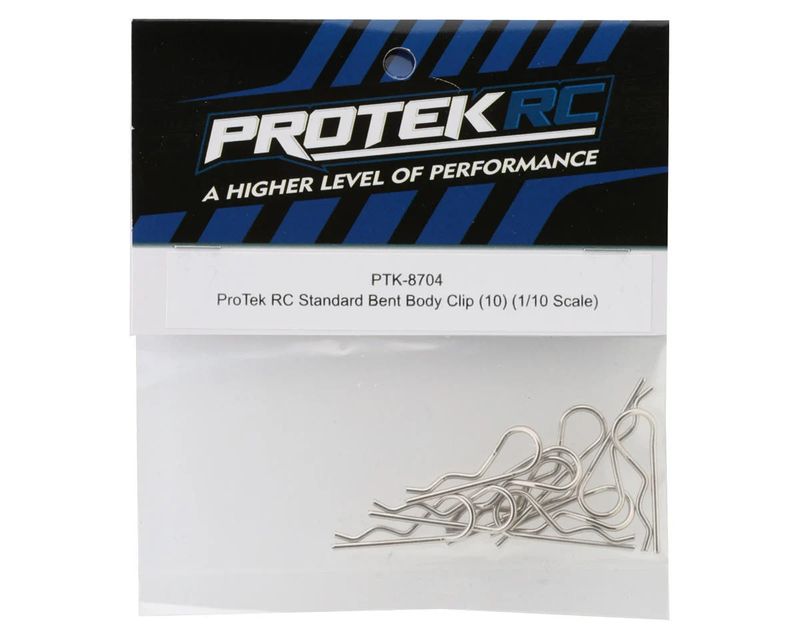 ProTek RC Standard Bent Body Clip (10) (1/10 Scale)