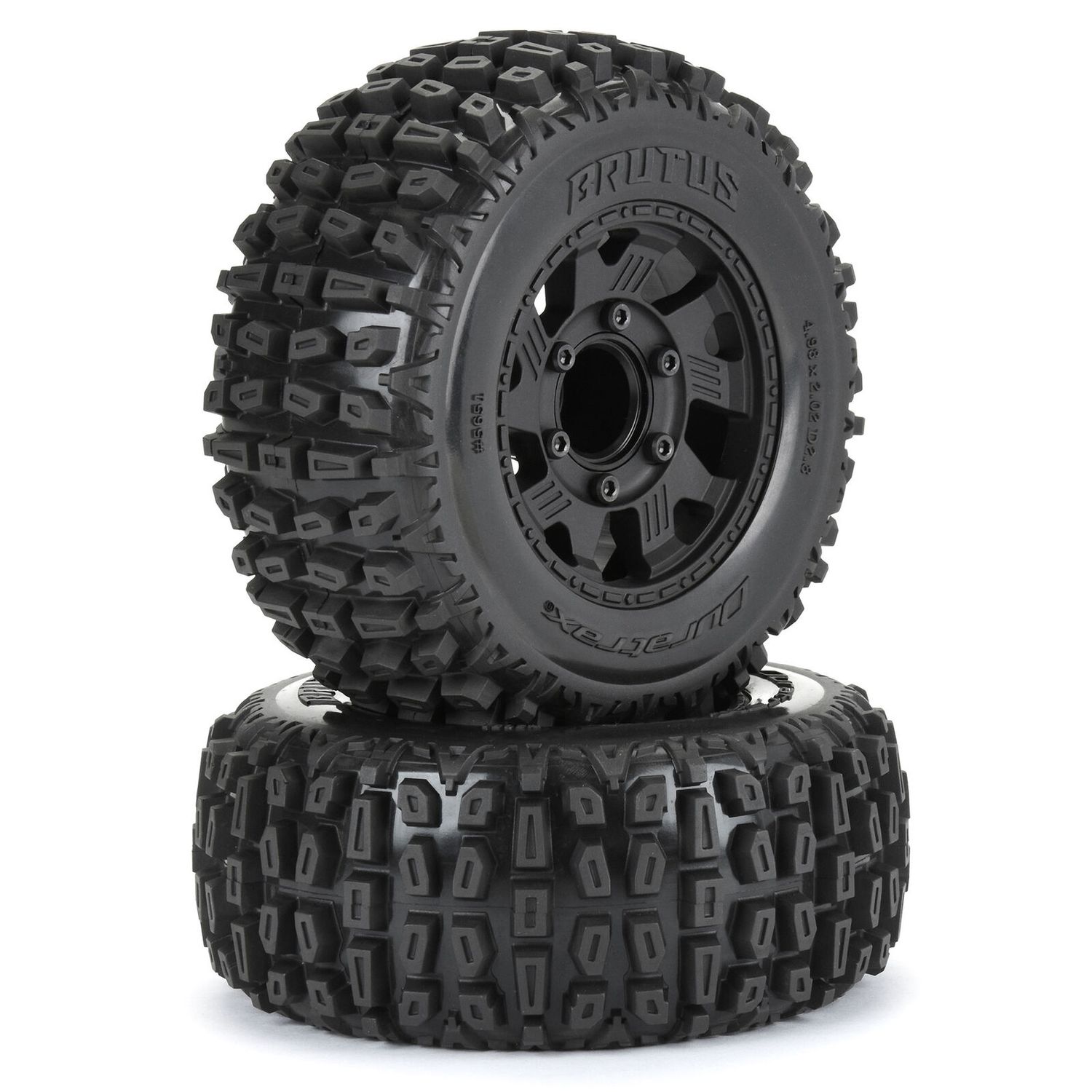 Brutus F/R 2.8" Monster Truck Tires MTD 12/14mm Blk Ripper (2)