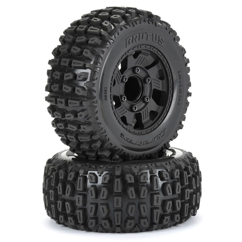 Brutus F/R 2.8" Monster Truck Tires MTD 12/14mm Blk Ripper (2)