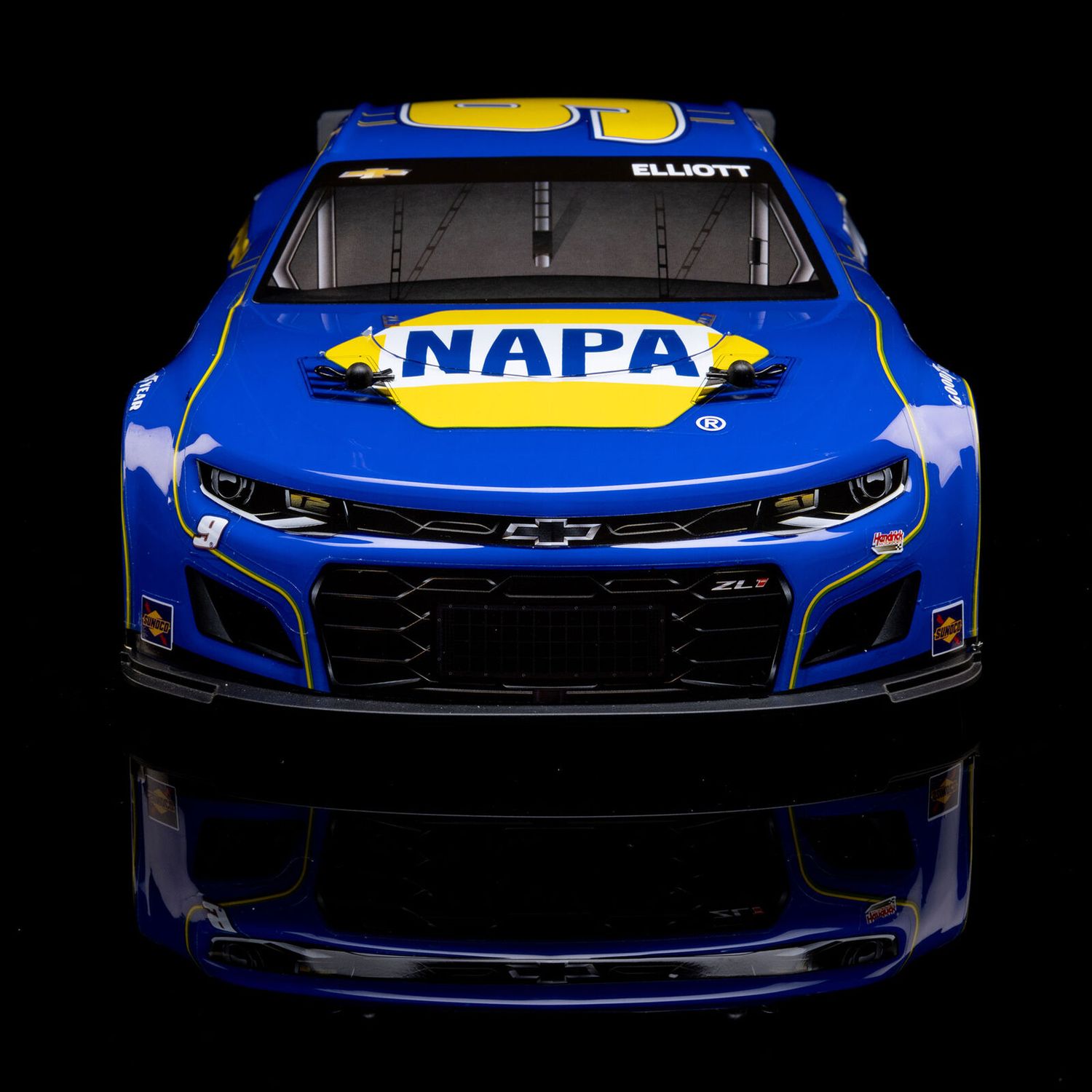 1/12 NASCAR RC Racecar Chase Elliott No. 9 2025 NAPA Chevrolet Camaro ZL1 2S AWD Brushed On-Road (Battery &amp; Charger Included), Blue