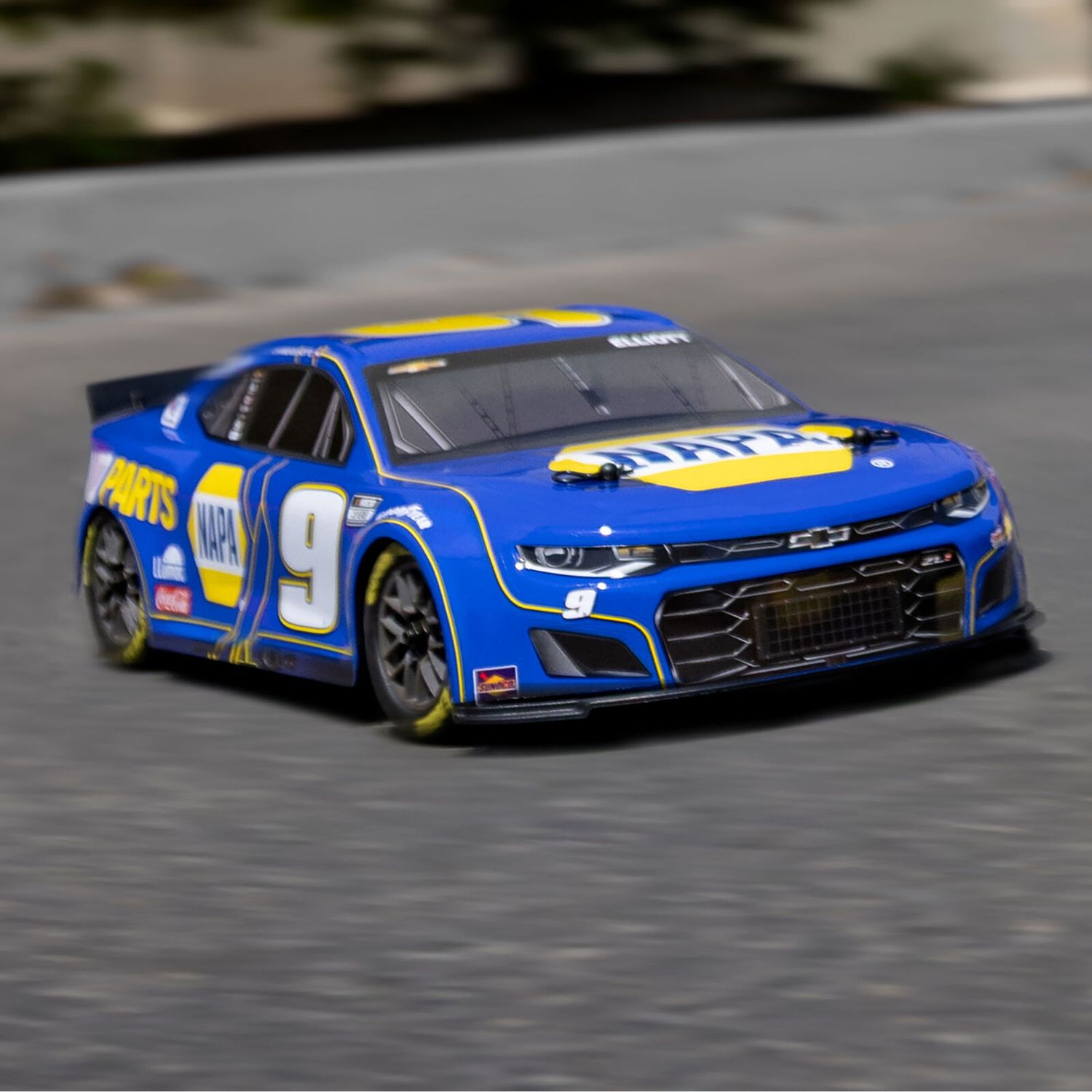1/12 NASCAR RC Racecar Chase Elliott No. 9 2025 NAPA Chevrolet Camaro ZL1 2S AWD Brushed On-Road (Battery &amp; Charger Included), Blue