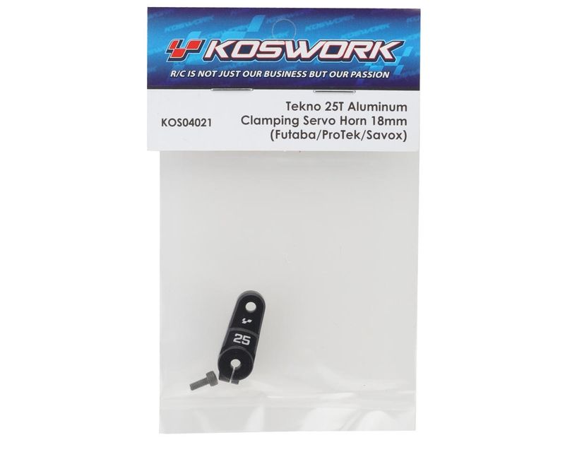 Koswork Tekno 25T Aluminum Clamping Servo Horn (18mm) (Futaba/ProTek/Savox/NSDRC/Reefs)