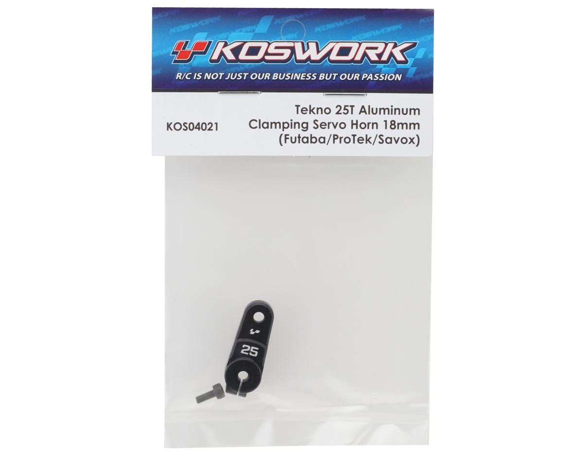 Koswork Tekno 25T Aluminum Clamping Servo Horn (18mm) (Futaba/ProTek/Savox/NSDRC/Reefs)