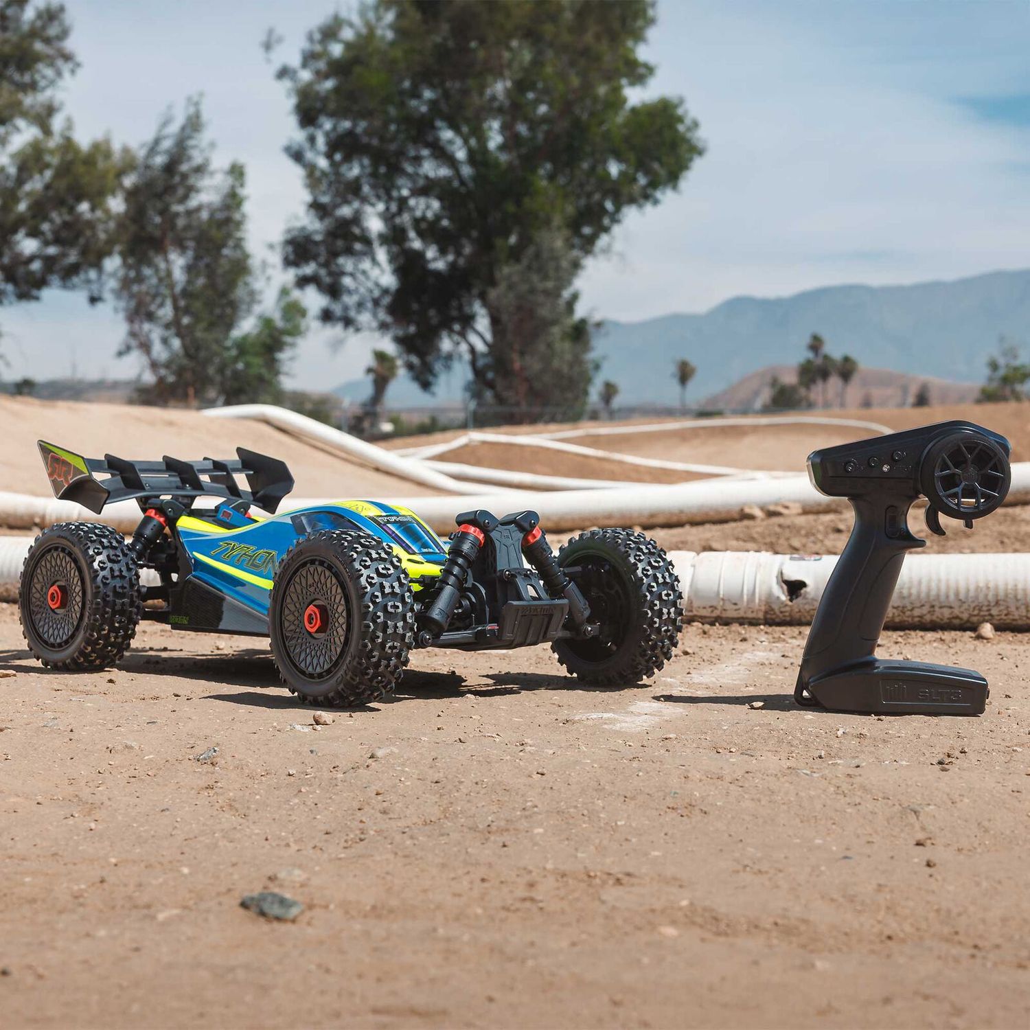 1/8 TYPHON 4X4 223S BLX BRUSHLESS BUGGY RTR WITH DSC BLUE/YELLOW