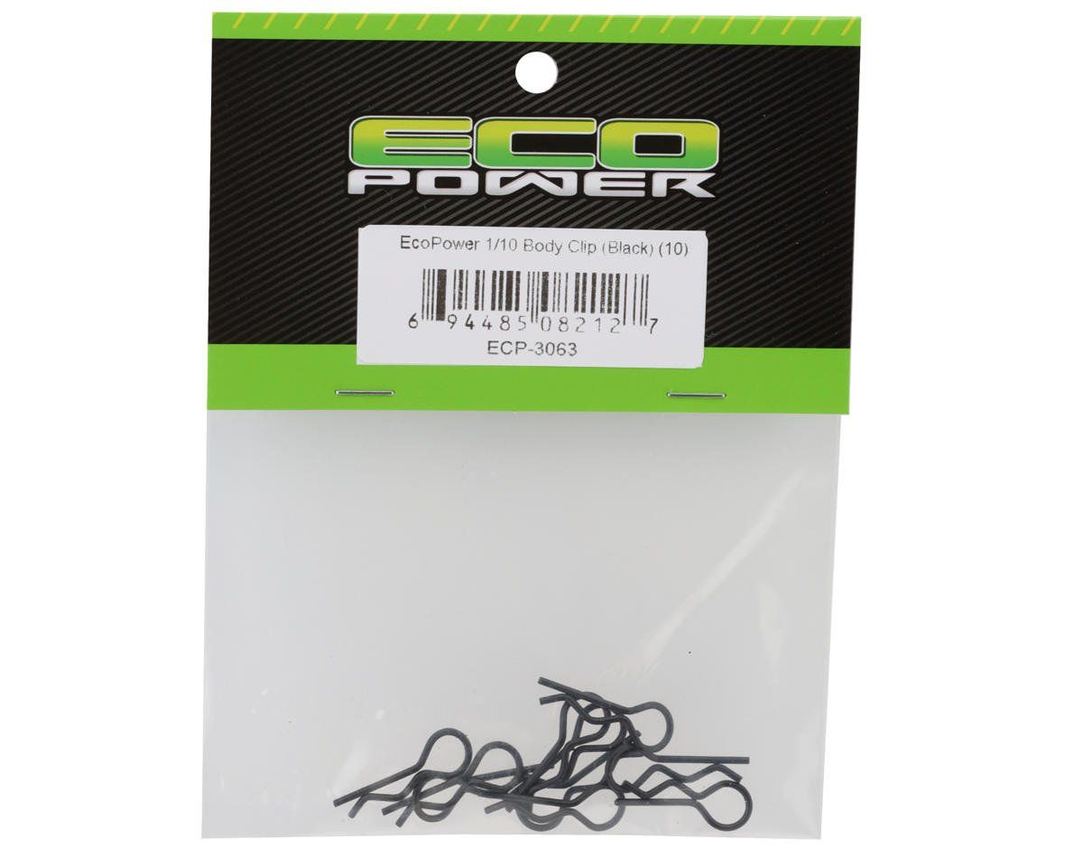 EcoPower 1/10 Body Clips (Black) (10)