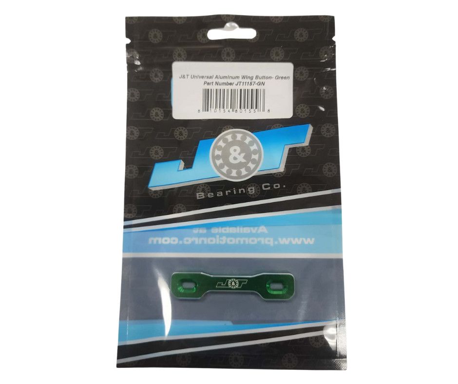 J&amp;T Bearing Co. J&amp;T Universal One Piece 1/8 Aluminum Wing Button (Green)