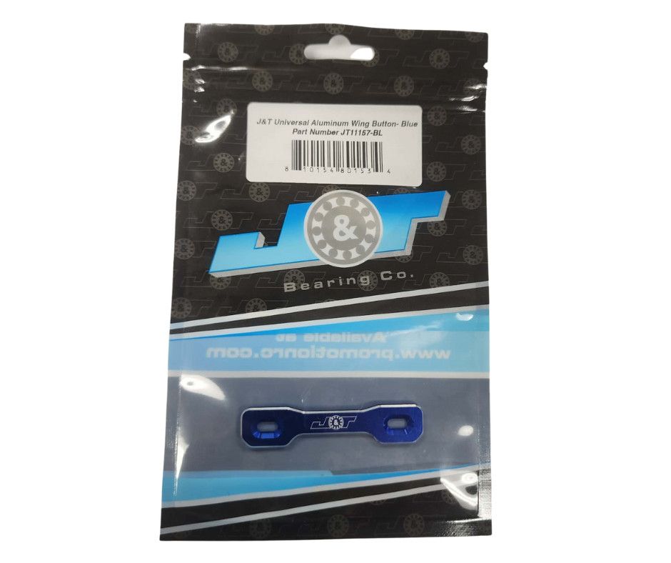 J&amp;T Bearing Co. J&amp;T Universal One Piece 1/8 Aluminum Wing Button (Blue)