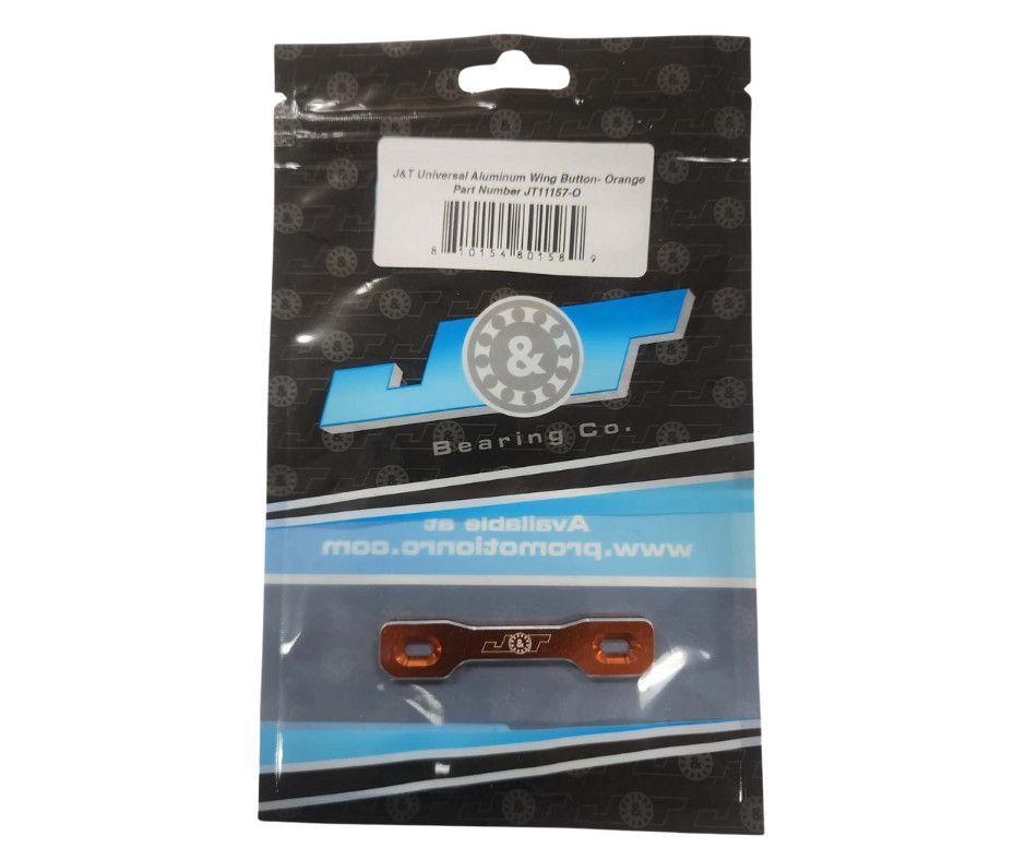 J&amp;T Bearing Co. J&amp;T Universal One Piece 1/8 Aluminum Wing Button (Orange)