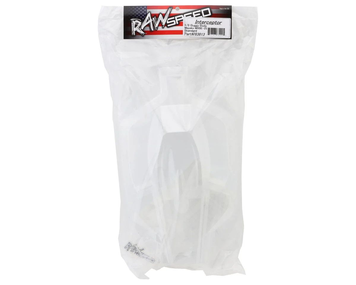 Raw Speed RC Mayako MX8E-25 Interceptor 1/8 Buggy Body (Clear) (Standard)