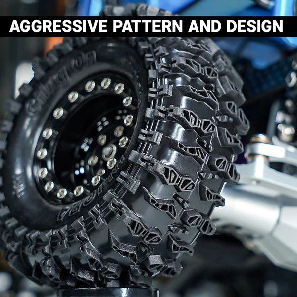 INJORA 1.3" Cling-On Tires for SCX24 AX24 1/18 1/24 Micro Crawler Upgrade