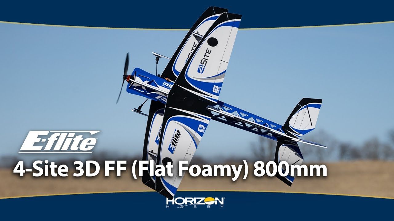 E-Flite 4-Site 3D FF (Flat Foamy) 800mm BNF Basic with AS3X and SAFE Select