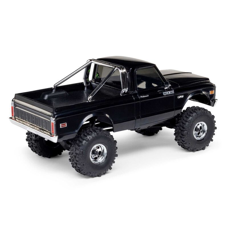 1/30 SCX30 Chevrolet K10 4X4 RTR Brushed Rock Crawler (Battery &amp; Charger Included), Black