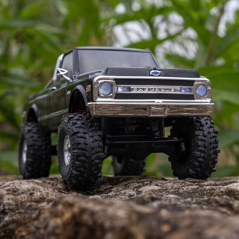 1/30 SCX30 Chevrolet K10 4X4 RTR Brushed Rock Crawler (Battery &amp; Charger Included), Black