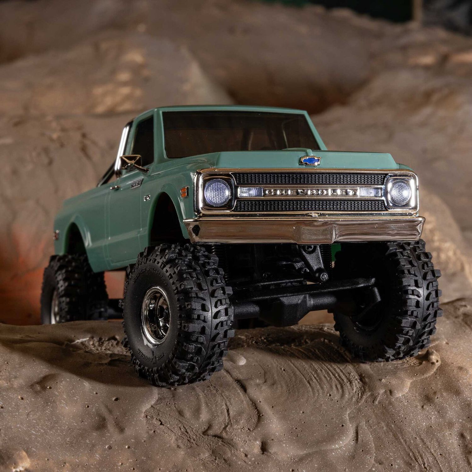 1/30 SCX30 Chevrolet K10 4X4 RTR Brushed Rock Crawler (Battery &amp; Charger Included), Green