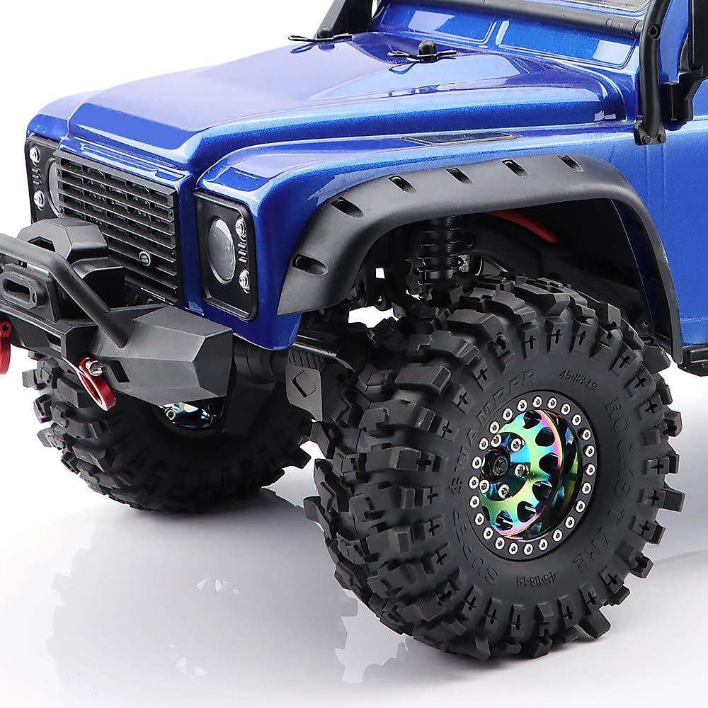 Rainbow 1.9 Beadlock Wheel Rim Offset -10mm Aluminum Deep Dish Wheel for 1/10 RC Crawler