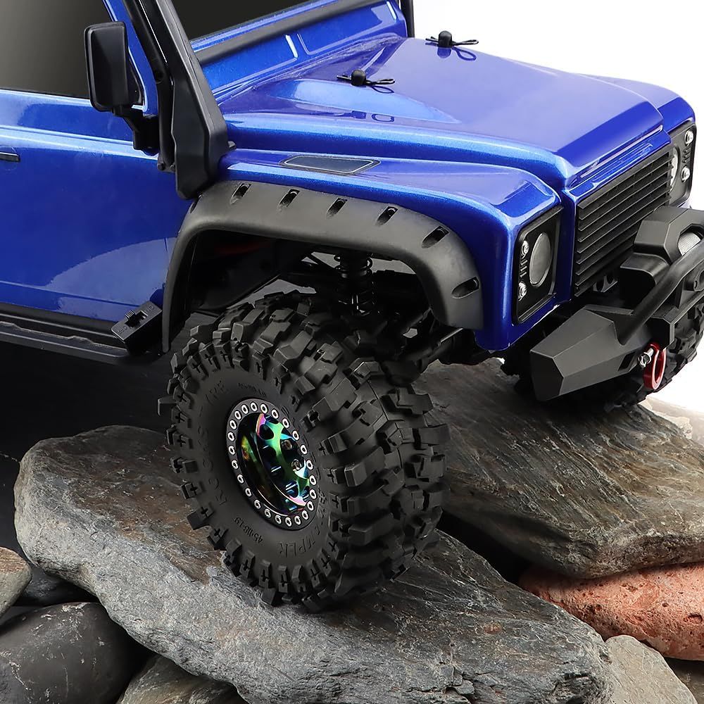 Rainbow 1.9 Beadlock Wheel Rim Offset -10mm Aluminum Deep Dish Wheel for 1/10 RC Crawler