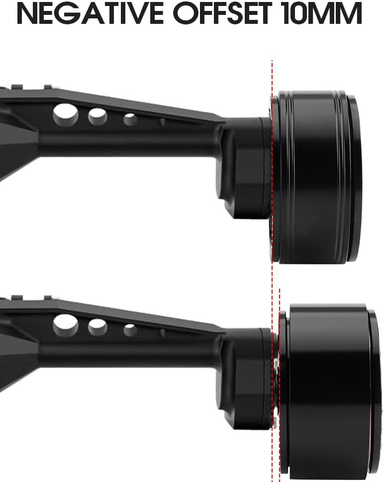 Rainbow 1.9 Beadlock Wheel Rim Offset -10mm Aluminum Deep Dish Wheel for 1/10 RC Crawler