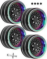 1.9 Beadlock Wheels Rainbow Wheels for 1/10 SCX10 Black Center