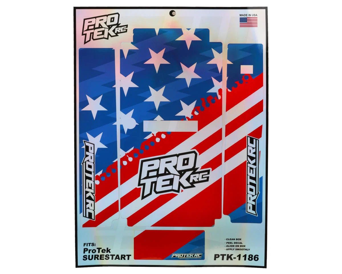 ProTek RC Sure Start Starter Box Wrap (The Red White &amp; Blue Holographic)