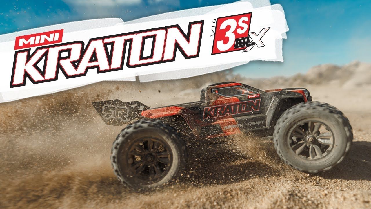 1/16 MINI KRATON 3S DSC 4X4 RTR Brushless Speed Truck (3S Battery &amp; Charger Included) , Red/Blue