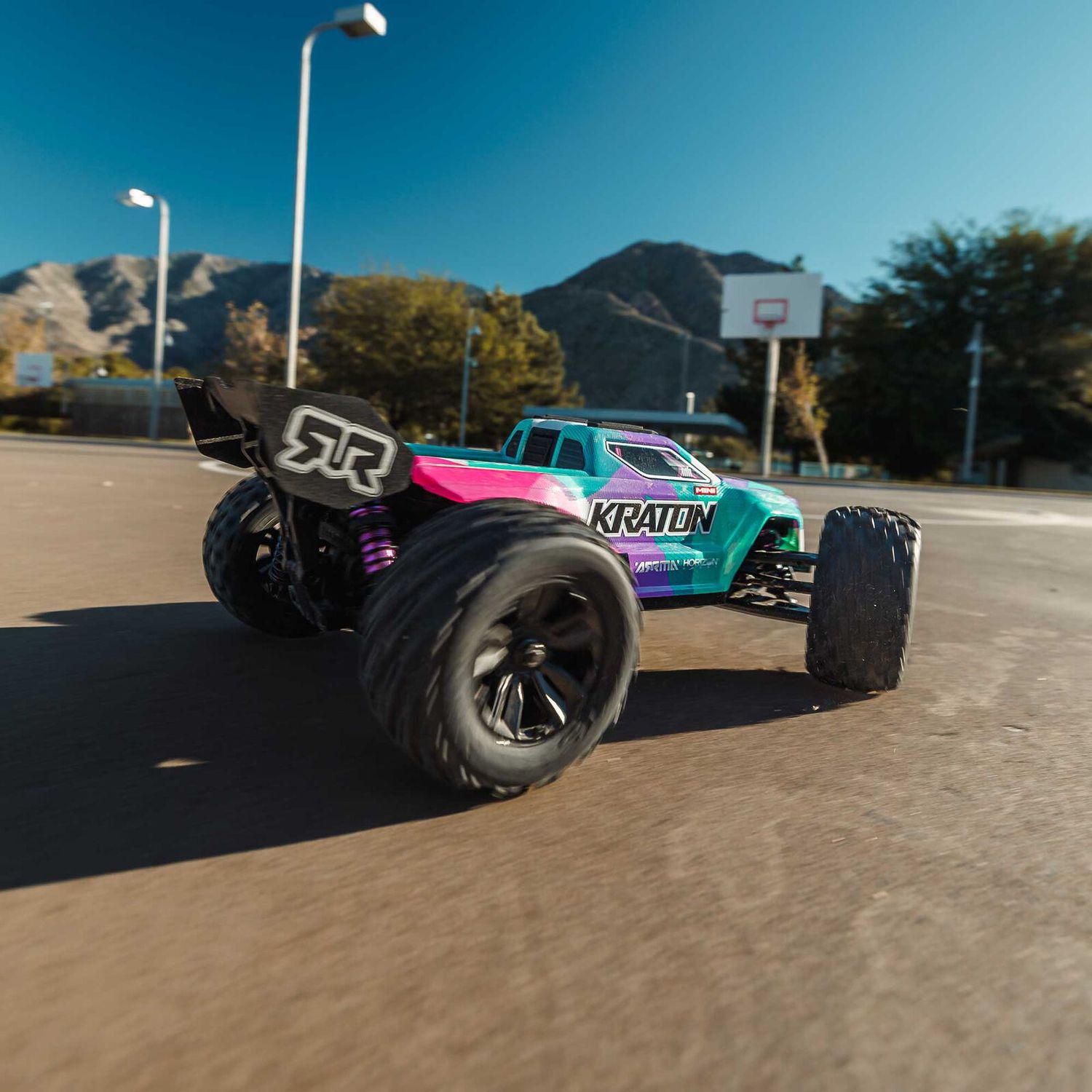 1/16 MINI KRATON 3S DSC 4X4 RTR Brushless Speed Truck (3S Battery &amp; Charger Included) , Teal/Pink