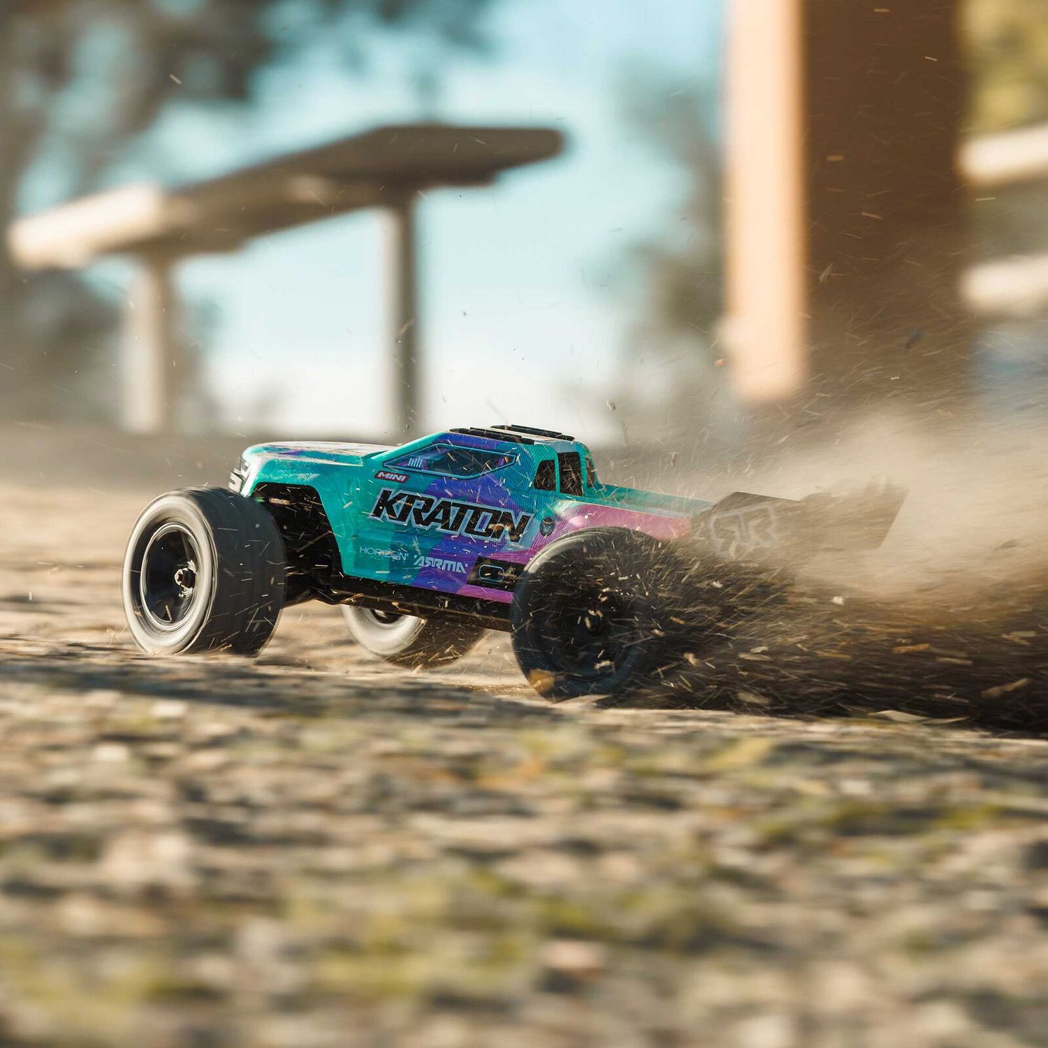 1/16 MINI KRATON 3S DSC 4X4 RTR Brushless Speed Truck (3S Battery &amp; Charger Included) , Teal/Pink