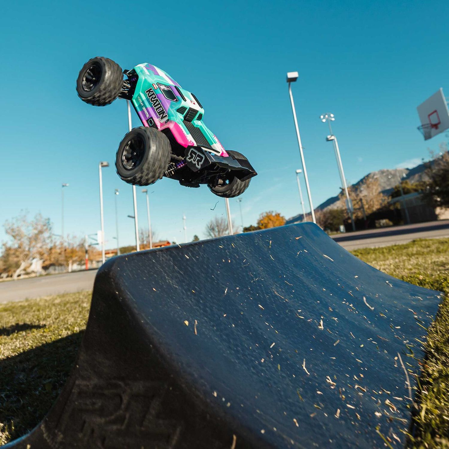 1/16 MINI KRATON 3S DSC 4X4 RTR Brushless Speed Truck (3S Battery &amp; Charger Included) , Teal/Pink