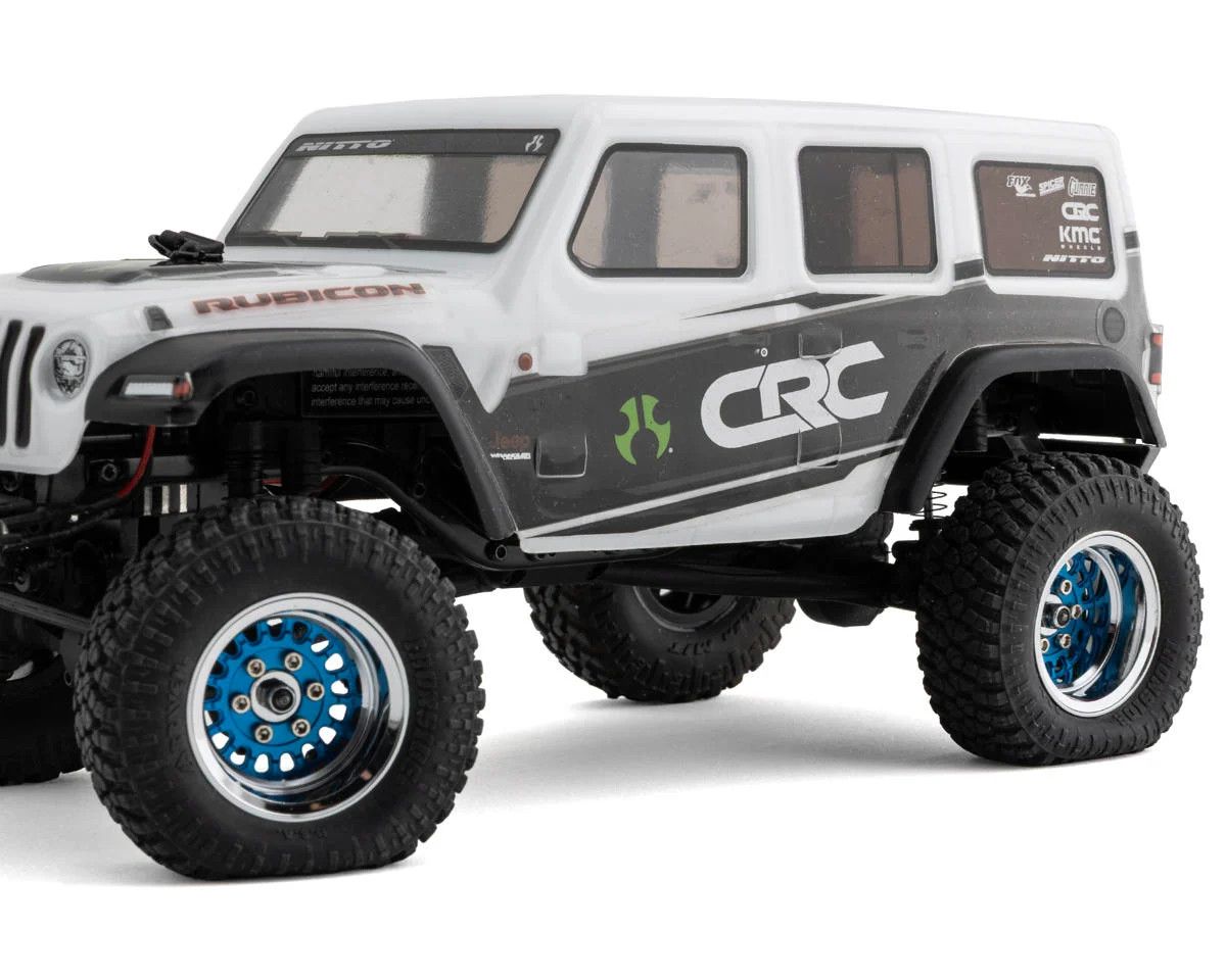 Injora 1.0" ModuWheel Brass &amp; Aluminum Micro Crawler Beadlock Wheels (Blue) (4) (21g ea) (-4.4mm Offset)