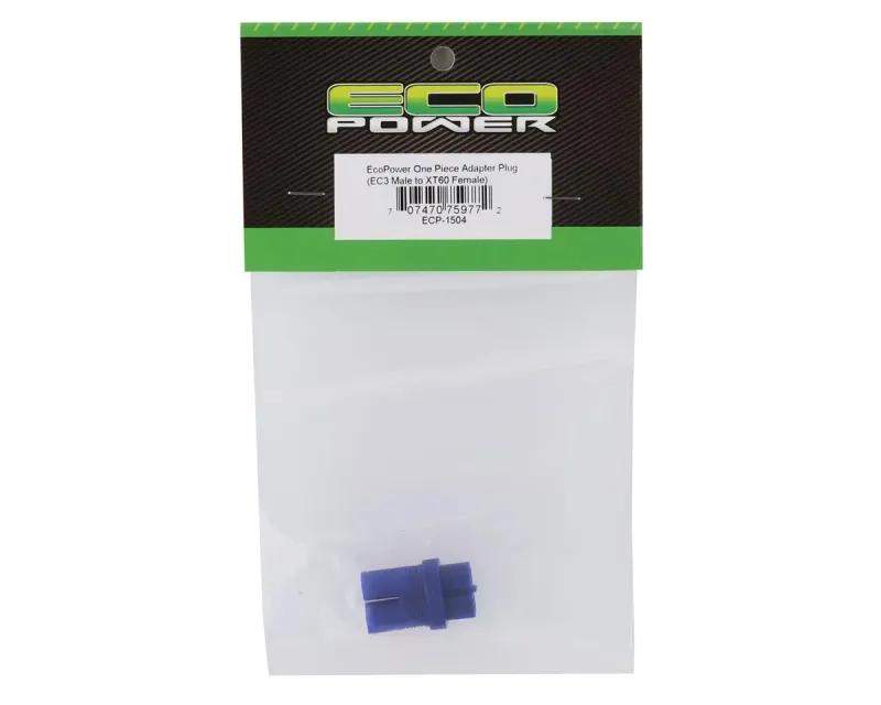 EcoPower One Piece Adapter Plug (EC3 Male to XT60 Female)