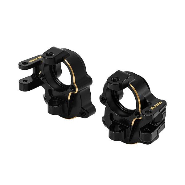 Injora Redcat Ascent-18 Apex Brass Steering Knuckles (Black) (2) (14.3g ea)