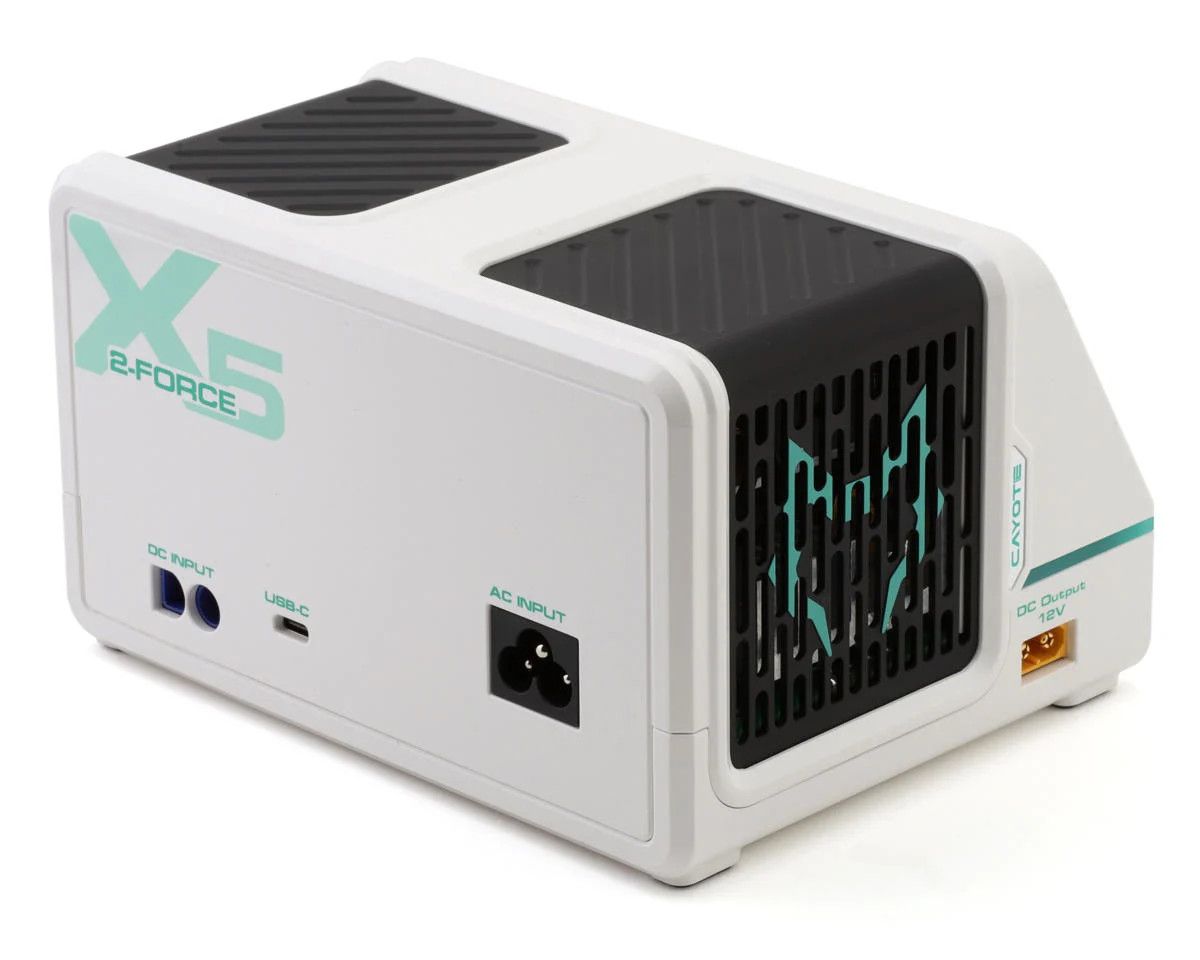 Cayote 2-Force X5 Racing Dual Battery Charger w/XT90 Charge Lead (6S/40A) (AC 500W/DC 1400W)
