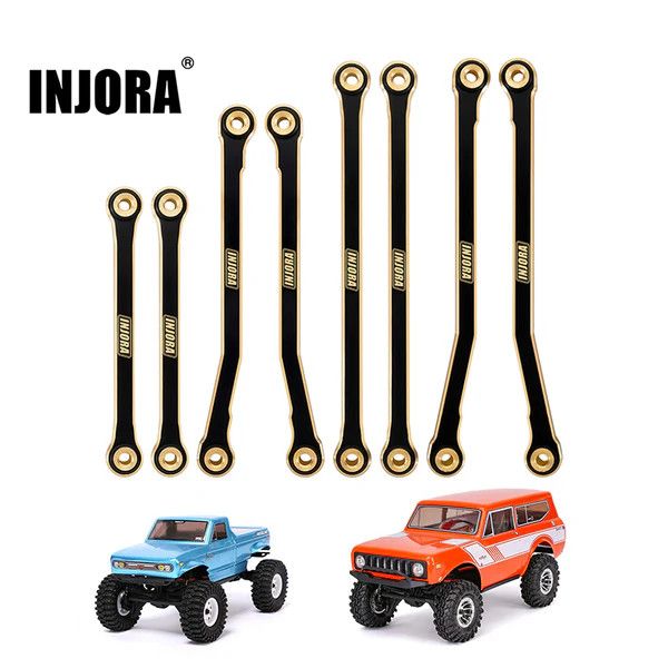 INJORA Black Brass High Clearance Chassis Links for 1/18 Redcat Ascent-18