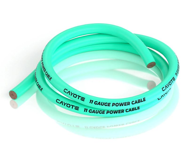 Cayote Thin-Wall Silicone Wire (Aurora Green) (1 Meter) (11AWG)