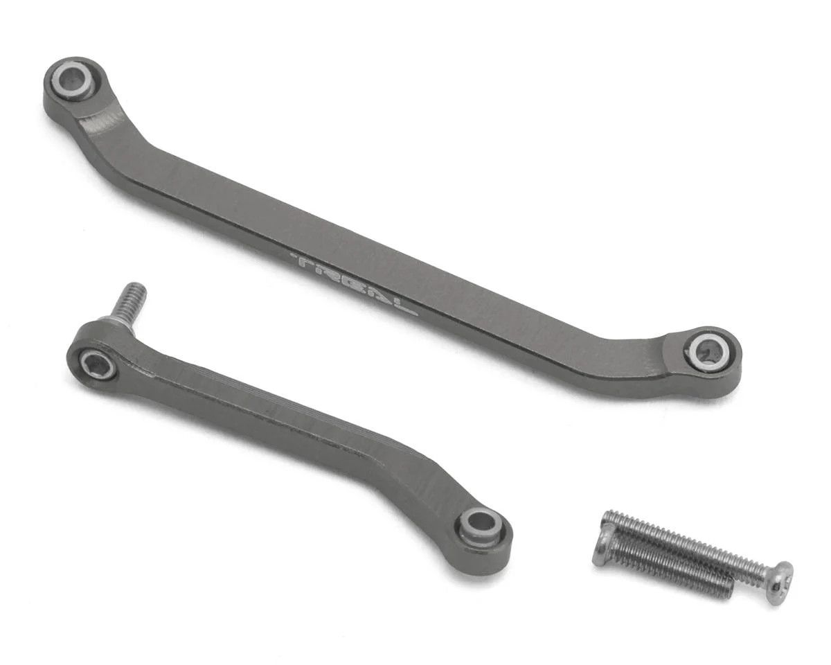 Treal Hobby Axial SCX30 7075 Aluminum Steering Links Set (Grey)